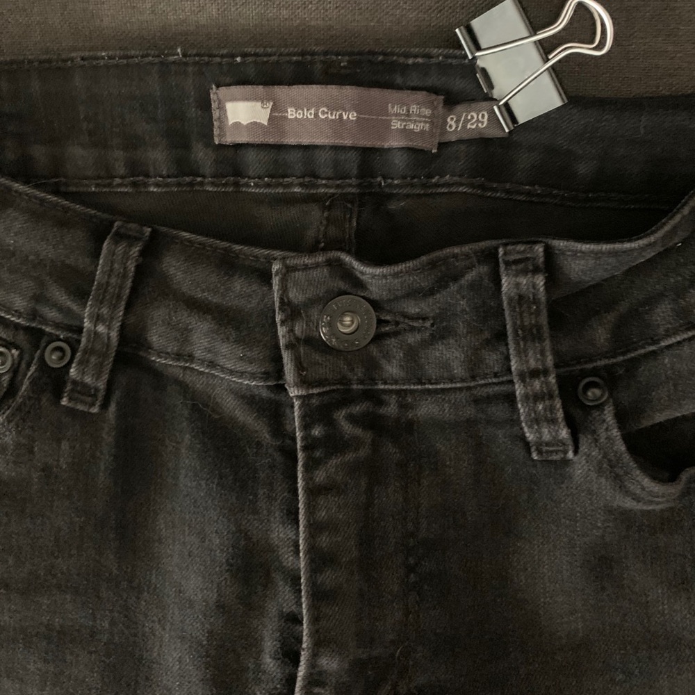 Levi’s Black Curve ID Straight Leg Jeans